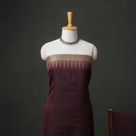 Dharwad Cotton Plain Thread Border Unstitched Dress Material: Kurta, Bottom & Dupatta 69