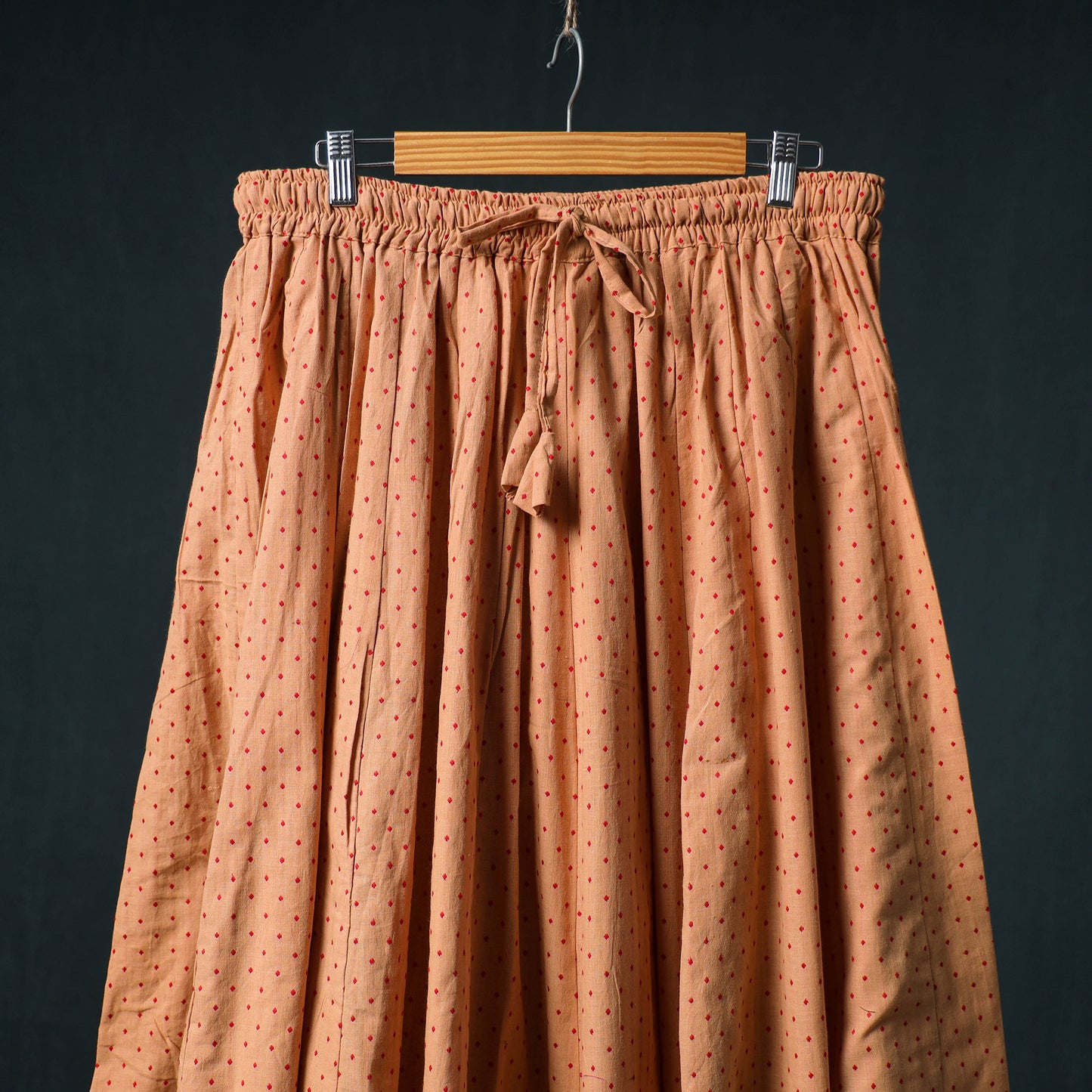 Jacquard 24 Kali Cotton Long Skirt with Patchwork Border 19