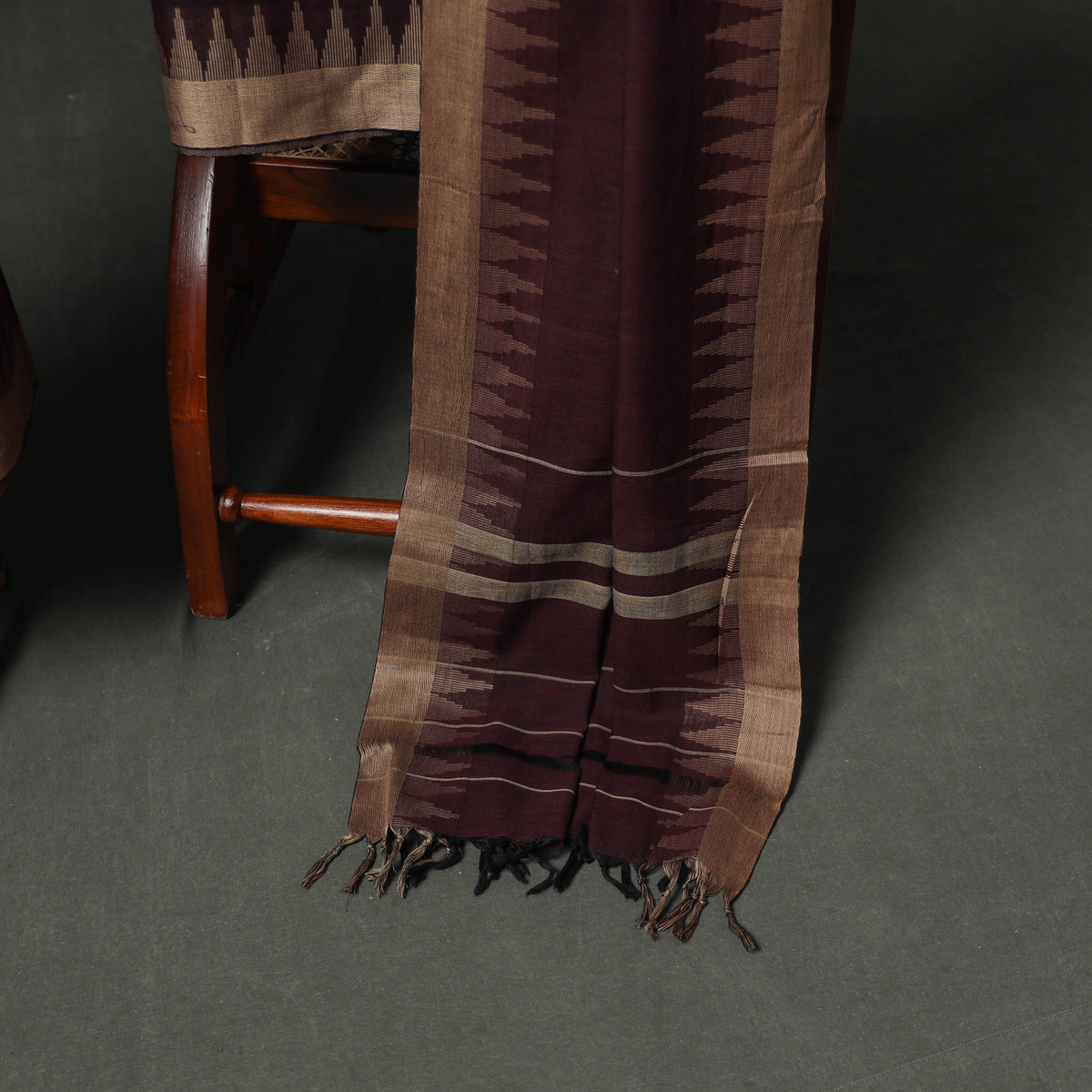 Dharwad Cotton Plain Thread Border Unstitched Dress Material: Kurta, Bottom & Dupatta 69