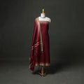 Dharwad Cotton Plain Thread Border Unstitched Dress Material: Kurta, Bottom & Dupatta 70