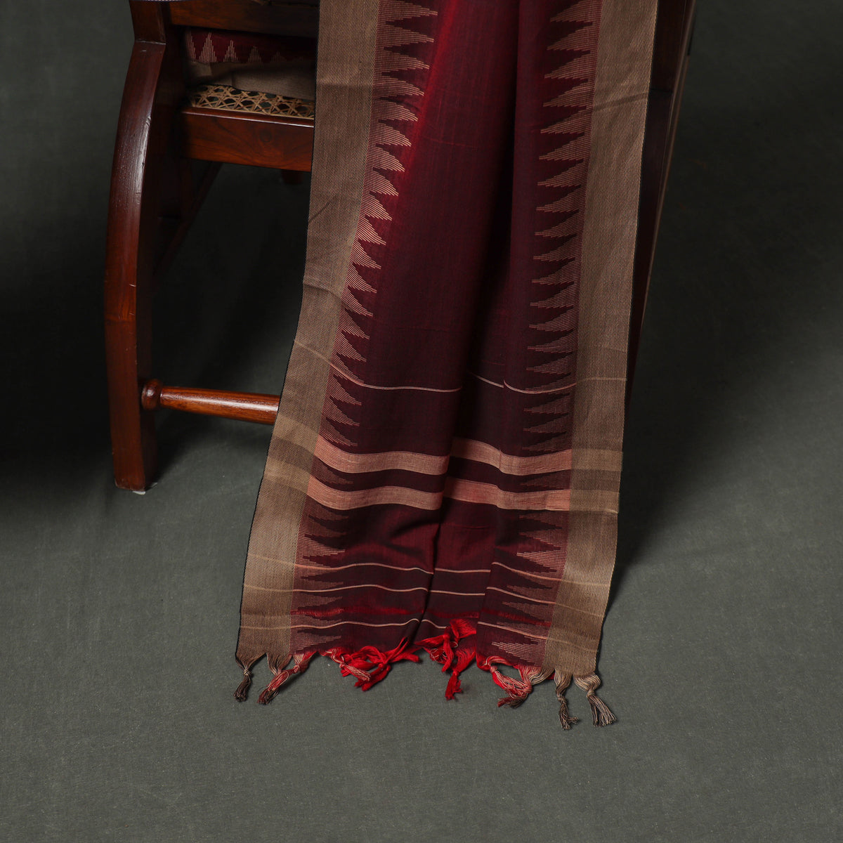 Dharwad Cotton Plain Thread Border Unstitched Dress Material: Kurta, Bottom & Dupatta 70