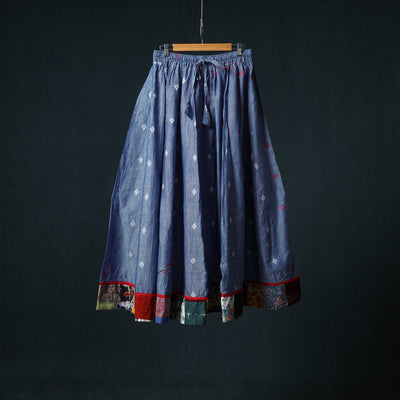 Jacquard 24 Kali Cotton Long Skirt with Patchwork Border 21