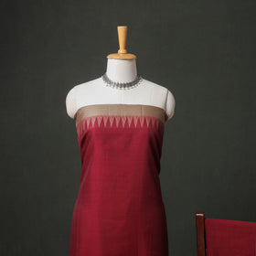 Dharwad Cotton Plain Thread Border Unstitched Dress Material: Kurta, Bottom & Dupatta 71