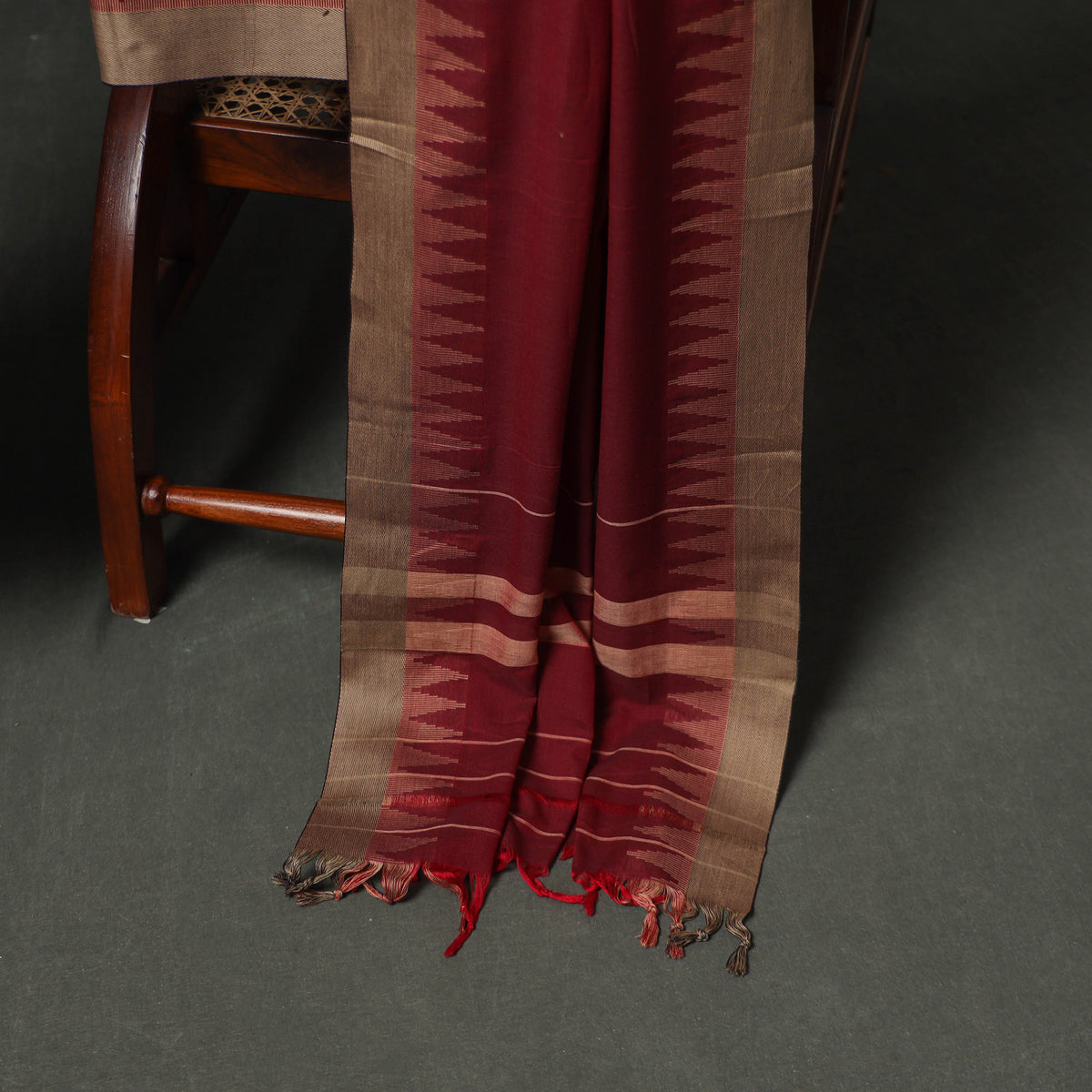 Dharwad Cotton Plain Thread Border Unstitched Dress Material: Kurta, Bottom & Dupatta 71