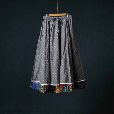 Jacquard 24 Kali Cotton Long Skirt with Patchwork Border 22