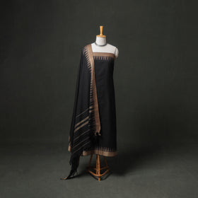 Dharwad Cotton Plain Thread Border Unstitched Dress Material: Kurta, Bottom & Dupatta 72