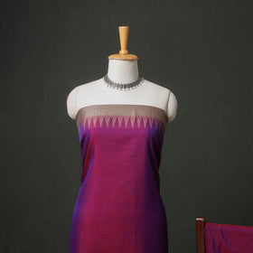 Dharwad Cotton Plain Thread Border Unstitched Dress Material: Kurta, Bottom & Dupatta 73