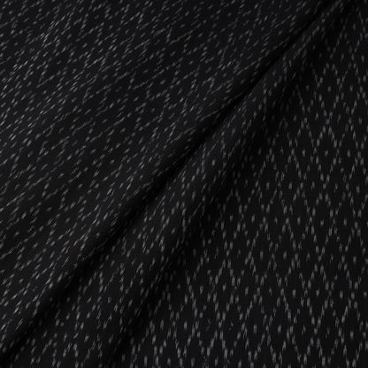Black - Pochampally Ikat Weave Pure Handloom Cotton Fabric 2