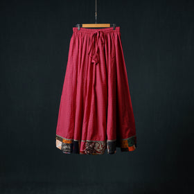 Jacquard 24 Kali Cotton Long Skirt with Patchwork Border 24