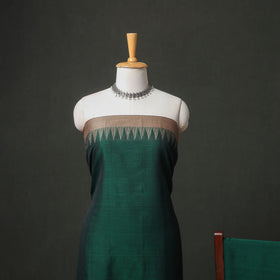 Dharwad Cotton Plain Thread Border Unstitched Dress Material: Kurta, Bottom & Dupatta 74