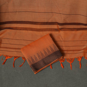 Dharwad Cotton Plain Thread Border Unstitched Dress Material: Kurta, Bottom & Dupatta 75