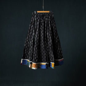 Jacquard 24 Kali Cotton Long Skirt with Patchwork Border 26