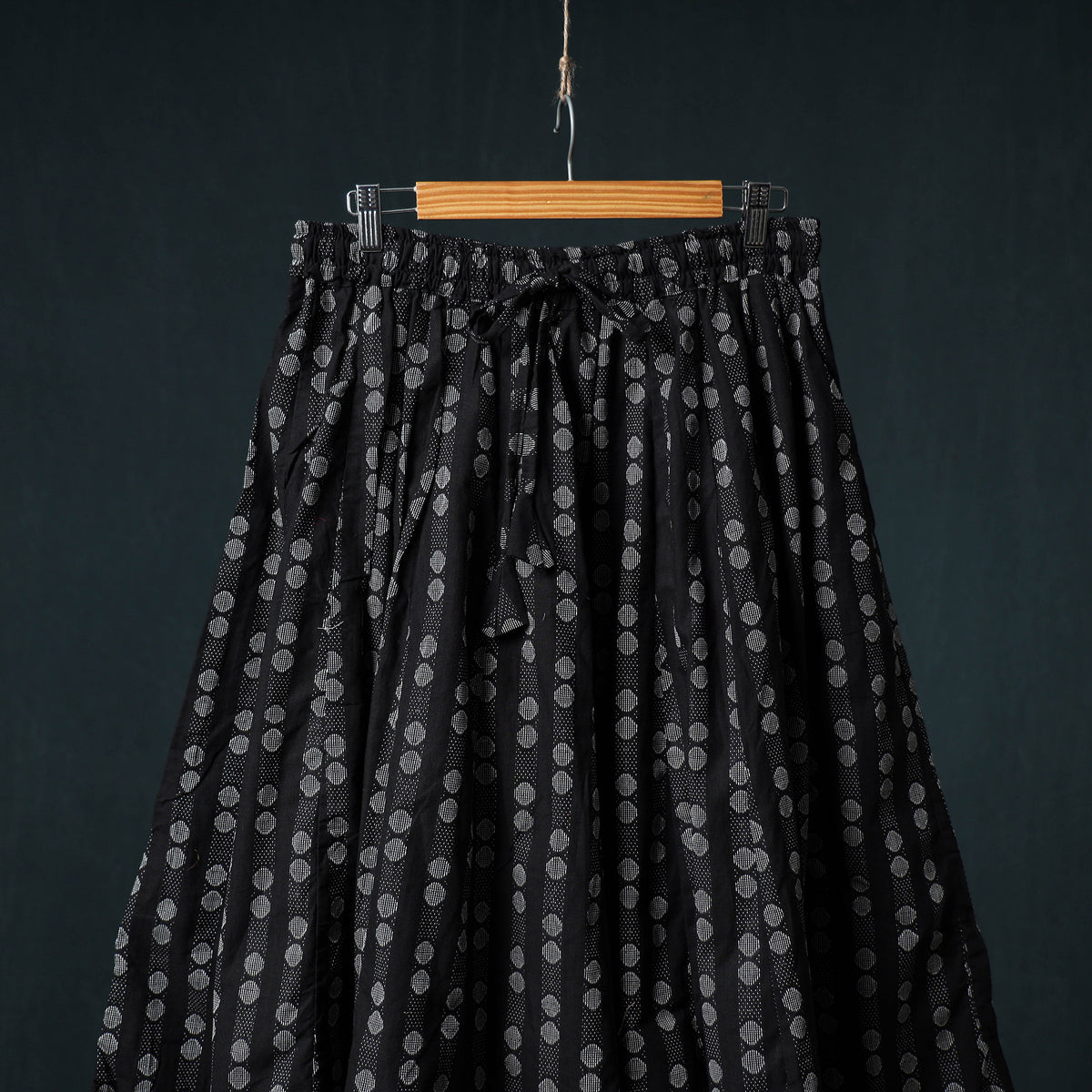 Jacquard 24 Kali Cotton Long Skirt with Patchwork Border 26