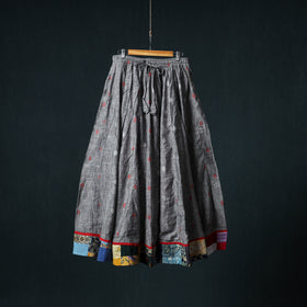 Jacquard 24 Kali Cotton Long Skirt with Patchwork Border 28