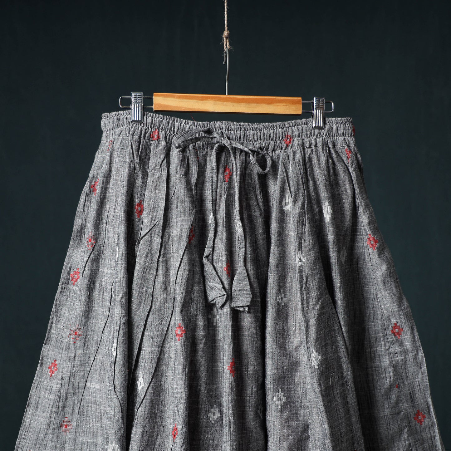 Jacquard 24 Kali Cotton Long Skirt with Patchwork Border 28
