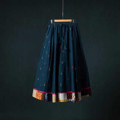 Jacquard 24 Kali Cotton Long Skirt with Patchwork Border 29