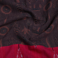 Brown - Block Print Woollen Ajrakh Blouse Piece 59