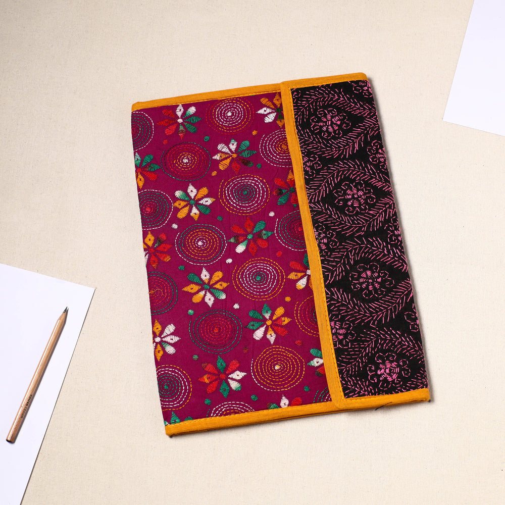 Handcrafted Bengal Kantha Work File Folder 59