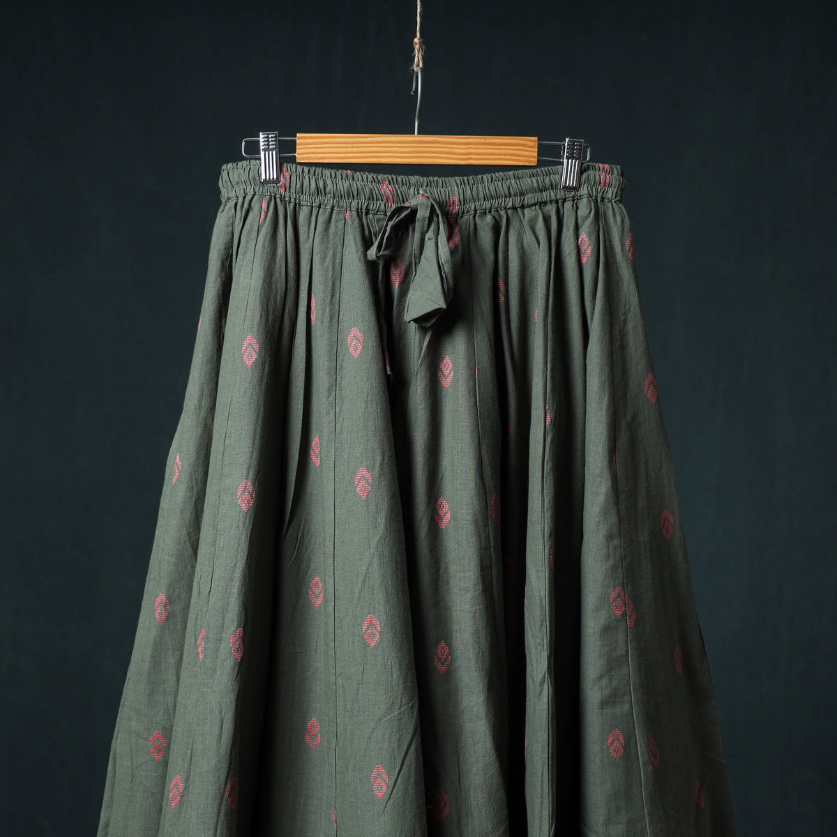 Jacquard 24 Kali Cotton Long Skirt with Patchwork Border 30