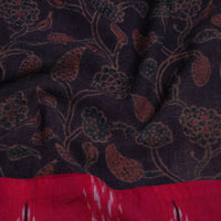 Brown - Block Print Woollen Ajrakh Blouse Piece 63