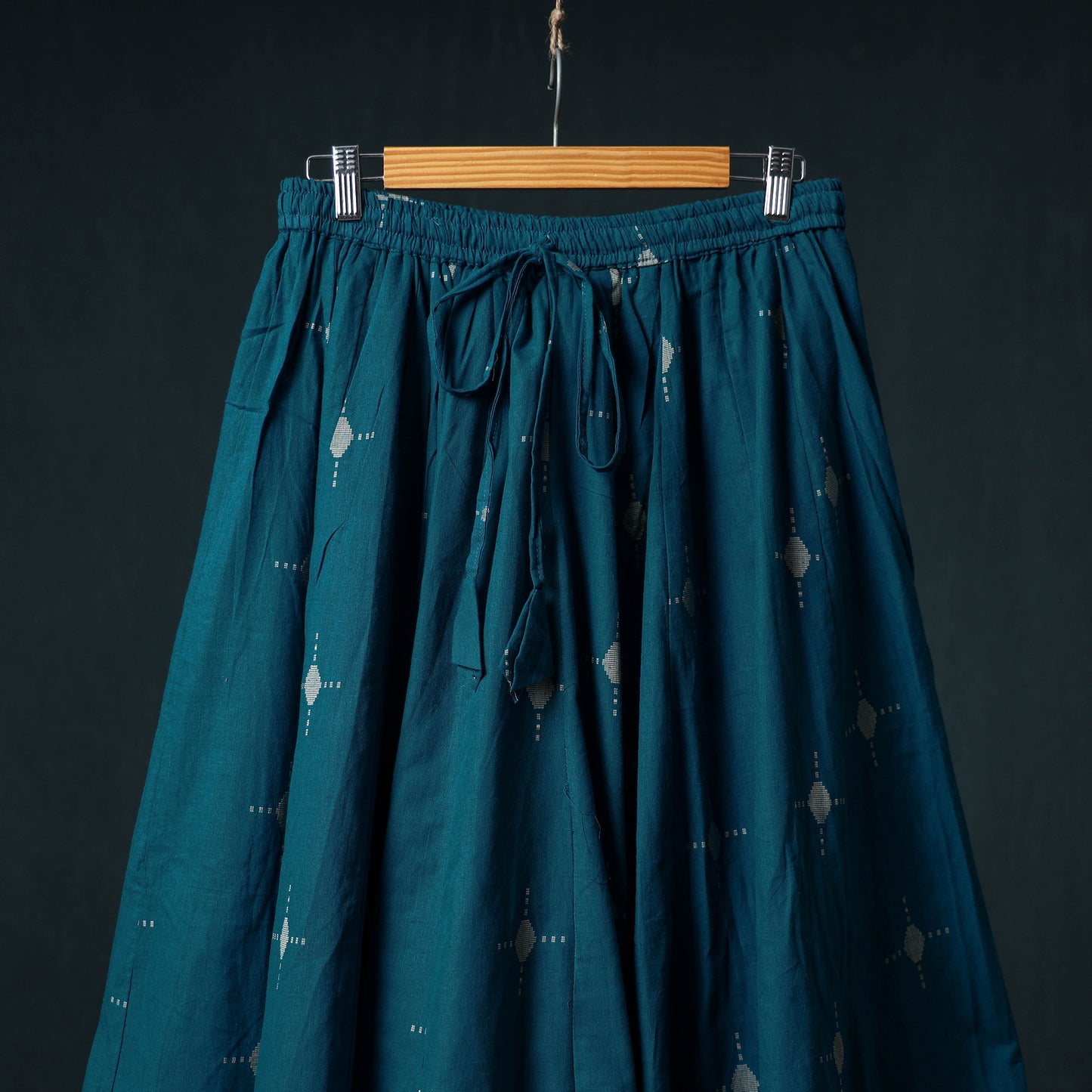 Jacquard 24 Kali Cotton Long Skirt with Patchwork Border 31