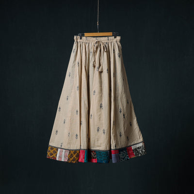 Jacquard 24 Kali Cotton Long Skirt with Patchwork Border 32