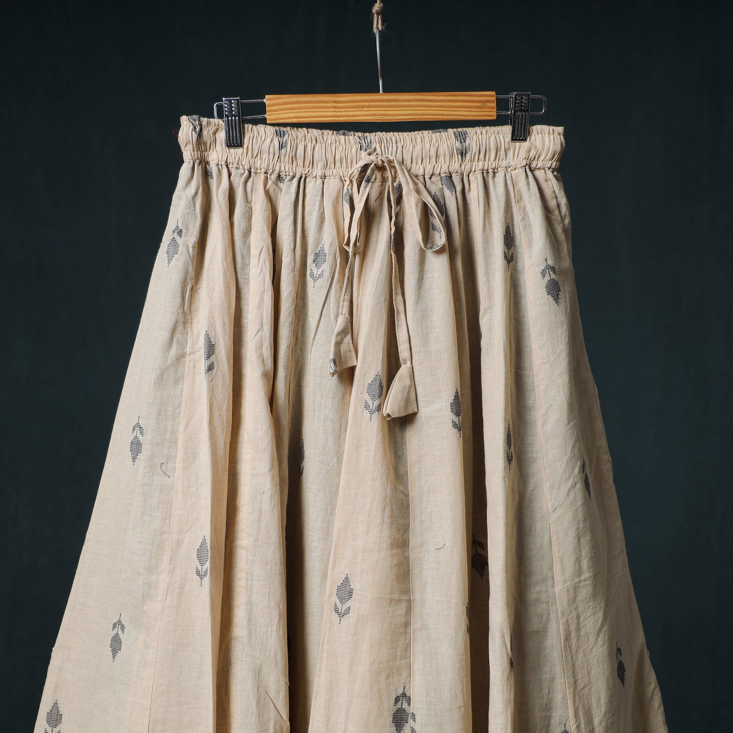 Jacquard 24 Kali Cotton Long Skirt with Patchwork Border 32
