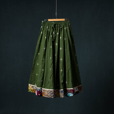 Jacquard 24 Kali Cotton Long Skirt with Patchwork Border 33