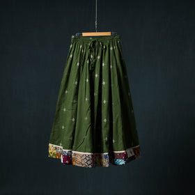 Jacquard 24 Kali Cotton Long Skirt with Patchwork Border 33