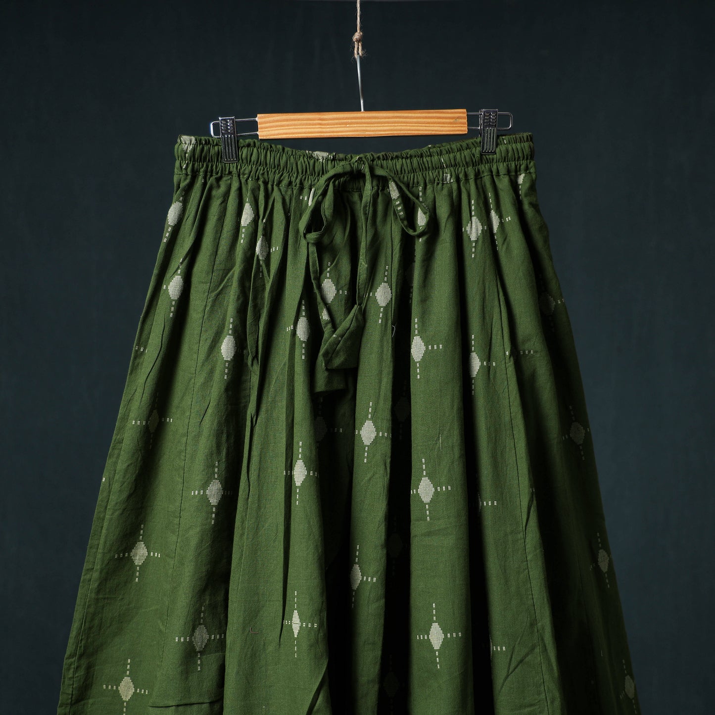 Jacquard 24 Kali Cotton Long Skirt with Patchwork Border 33