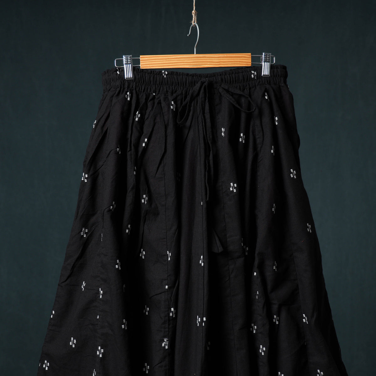 Jacquard 24 Kali Cotton Long Skirt with Patchwork Border 34