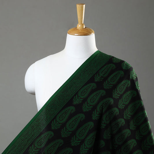 Green - Bagh Block Printed Cotton Fabric 05