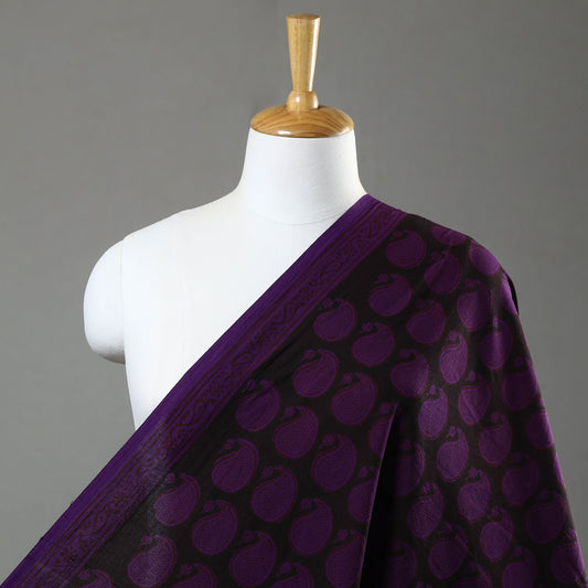 Purple - Bagh Block Printed Cotton Fabric 07