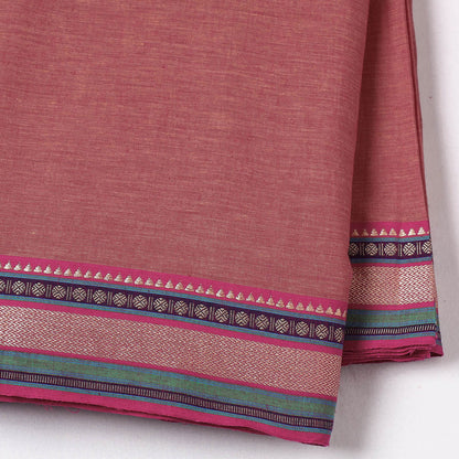 Maroon - Prewashed Dharwad Weave Cotton Thread Border Fabric