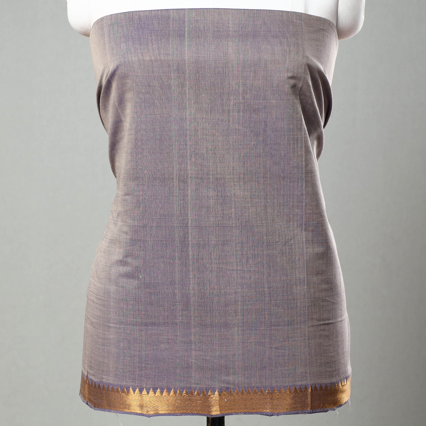 3pc Mangalagiri Handloom Cotton Suit Material Set with Zari Border 19
