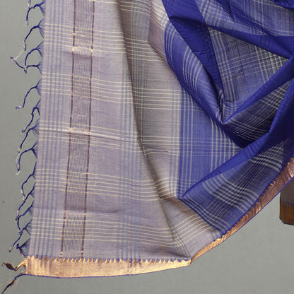 3pc Mangalagiri Handloom Cotton Suit Material Set with Zari Border 19