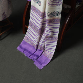 Floral Hand Block Sanganeri Print Woolen Unstitched Dress Material: Kurta, Bottom with Dupatta 22