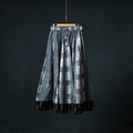Shibori Tie-Dye 24 Kali Cotton Long Skirt with Ikat Border 65