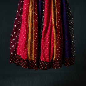 Bandhani Tie-Dye 24 Kali Patchwork Cotton Long Skirt 67