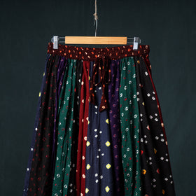 Bandhani Tie-Dye 24 Kali Patchwork Cotton Long Skirt 68