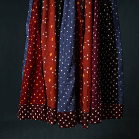 Bandhani Tie-Dye 24 Kali Patchwork Cotton Long Skirt 69