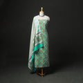 Floral Hand Block Sanganeri Print Woolen Unstitched Dress Material: Kurta, Bottom with Dupatta 25