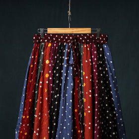 Bandhani Tie-Dye 24 Kali Patchwork Cotton Long Skirt 69
