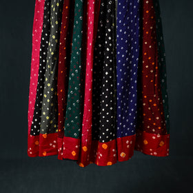 Bandhani Tie-Dye 24 Kali Patchwork Cotton Long Skirt 71
