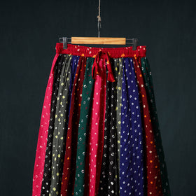 Bandhani Tie-Dye 24 Kali Patchwork Cotton Long Skirt 71
