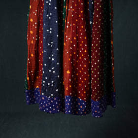 Bandhani Tie-Dye 24 Kali Patchwork Cotton Long Skirt 72