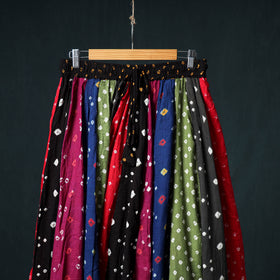 Bandhani Tie-Dye 24 Kali Patchwork Cotton Long Skirt 73