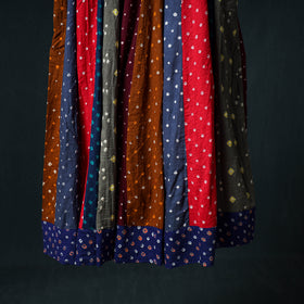 Bandhani Tie-Dye 24 Kali Patchwork Cotton Long Skirt 75