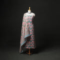 Floral Hand Block Sanganeri Print Woolen Unstitched Dress Material: Kurta, Bottom with Dupatta 31