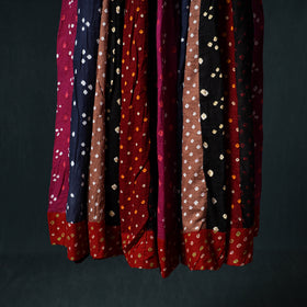 Bandhani Tie-Dye 24 Kali Patchwork Cotton Long Skirt 78